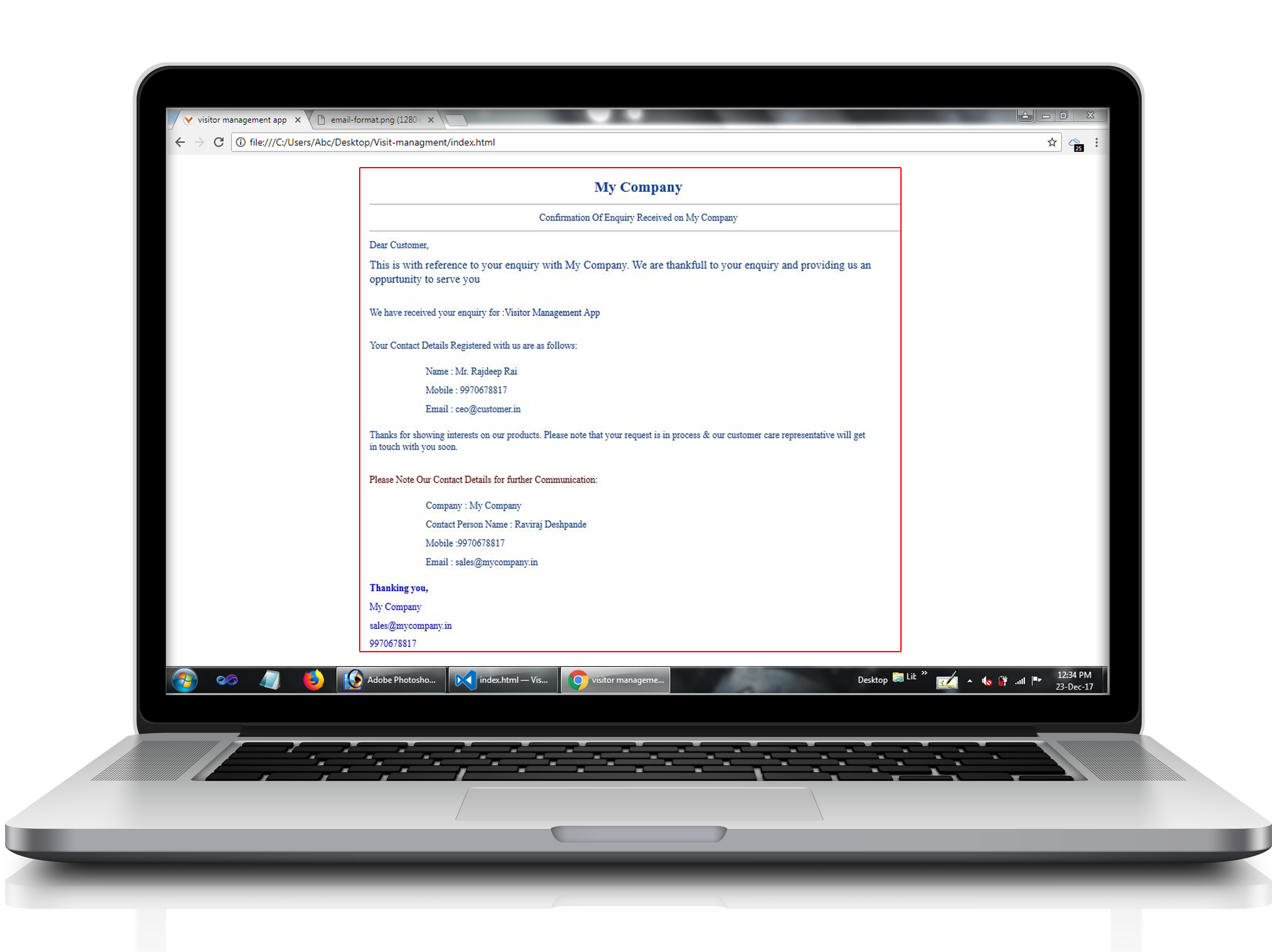 Email and SMS integration