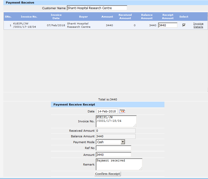 Payment Entry 